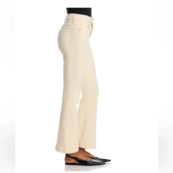 Veronica Beard Carson High Rise Ankle Flare Ecru Jeans Size 25 - Picture 4 of 14